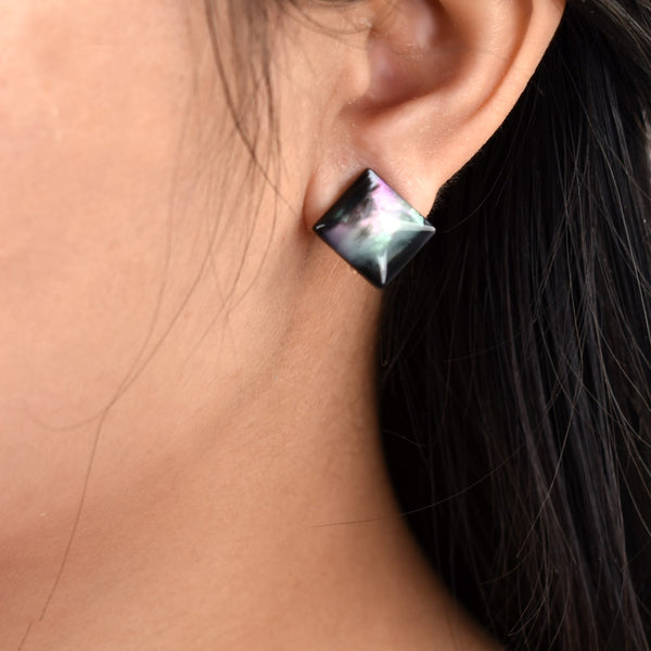 Pendientes de clip geométricos cuadrados y redondos de color dorado sin orificio para la oreja para mujer