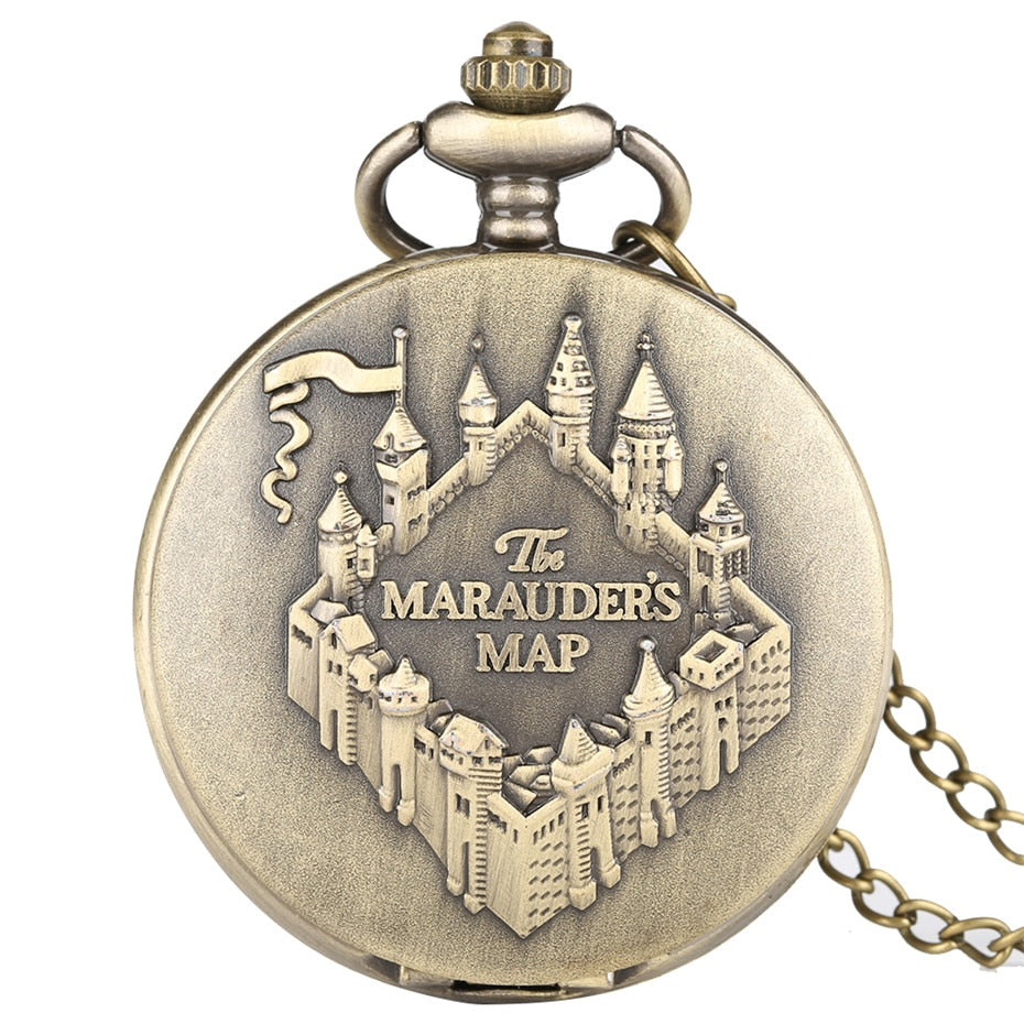 Steampunk Bronze The Marauders Map Design Pocket Watch