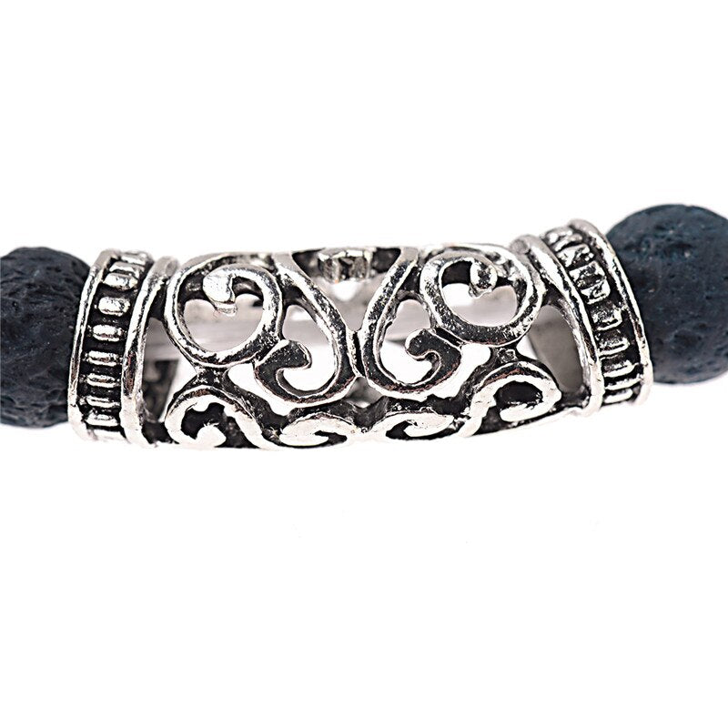 Natural Stone Beads Men's Dragon Bracelet Set