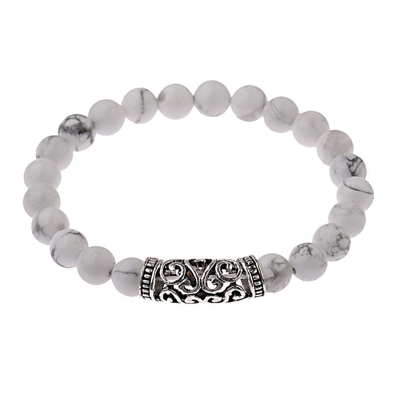 Natural Stone Beads Men's Dragon Bracelet Set