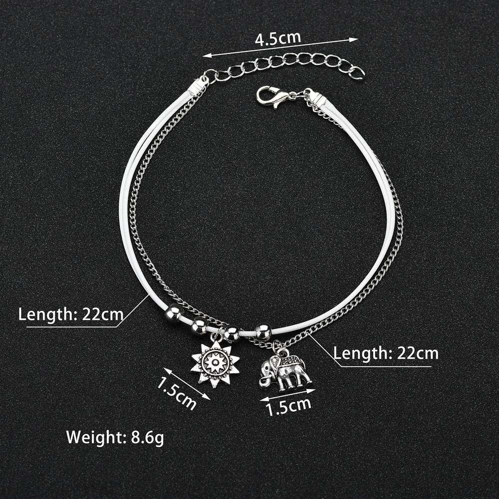 Trendy Vintage Multiple Layers Anklets for Women