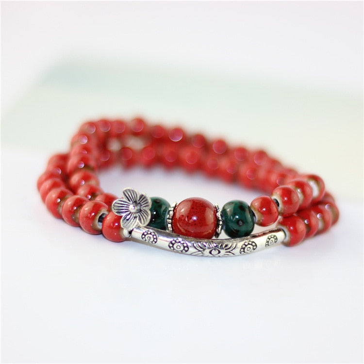 Women Bracelets Flower Charm Ceramic Bracelet