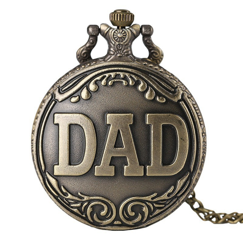 Dad Gifts Series Retro DAD Quartz Pocket Watch