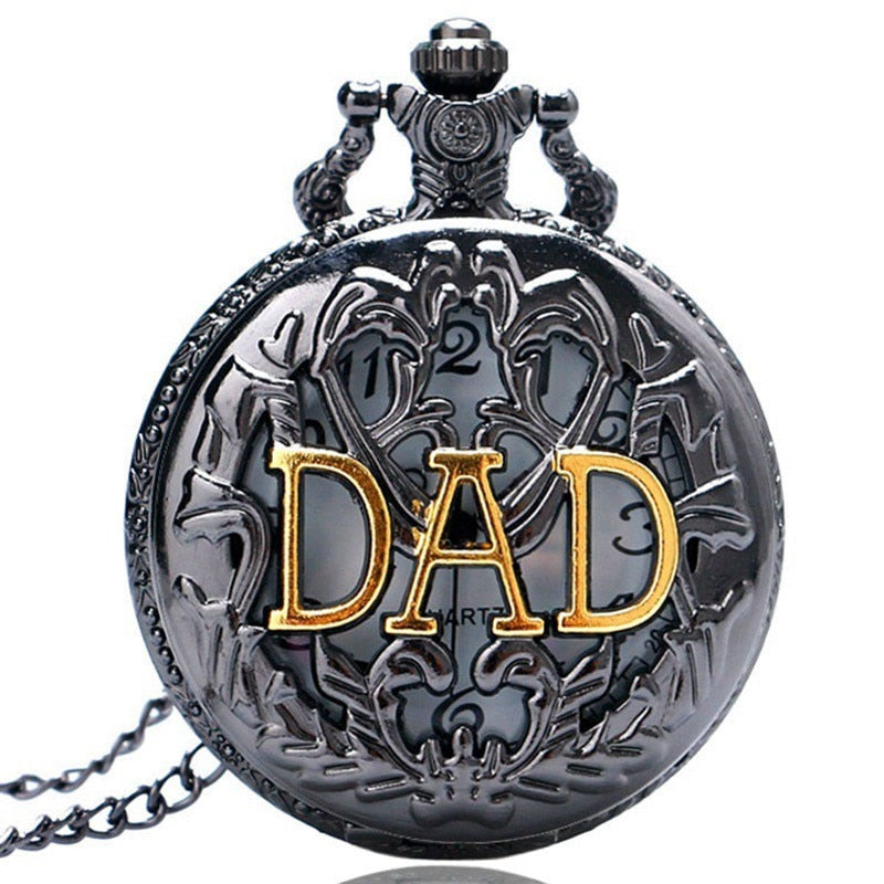 Dad Gifts Series Retro DAD Quartz Pocket Watch