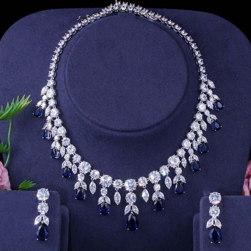 Luxurious African Cubic Zirconia Beads Jewelry Set
