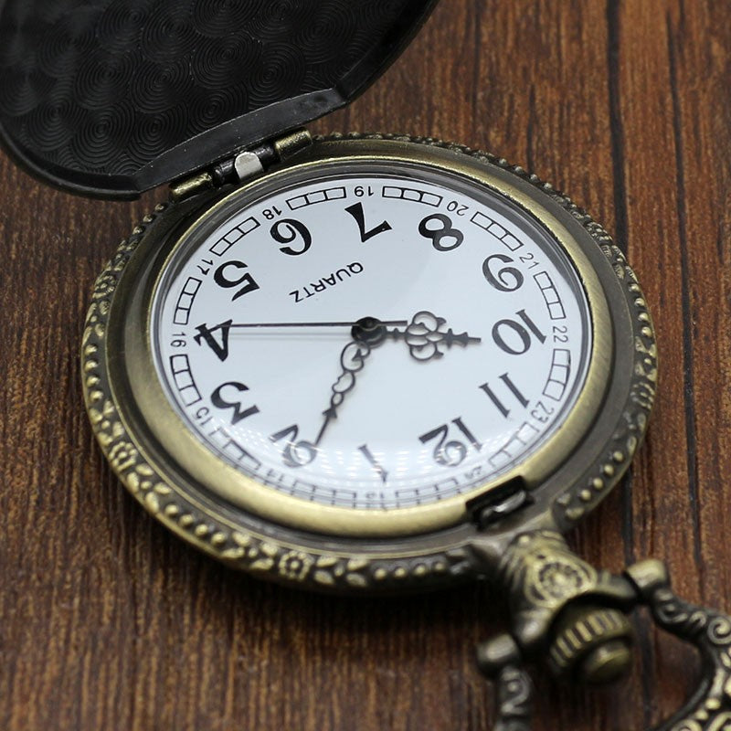 Fashion Silver & Golden Soviet Sickle Hammer Style Quartz Pocket Watch