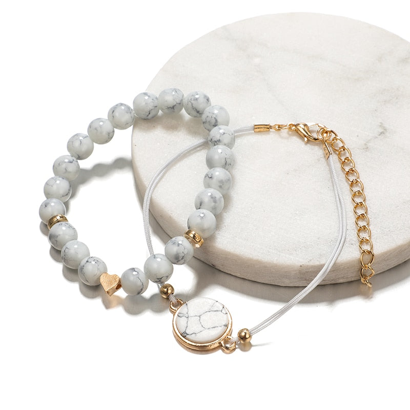 Bohemia Heart Tassel Beaded Bracelet for Women