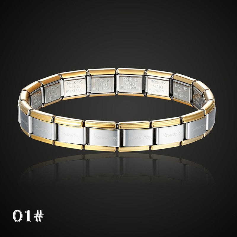 stainless steel bracelet letter and stretch fashion bangle