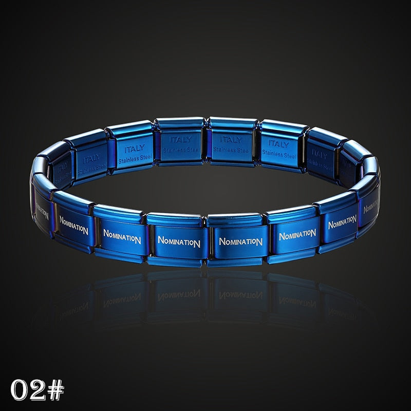 stainless steel bracelet letter and stretch fashion bangle