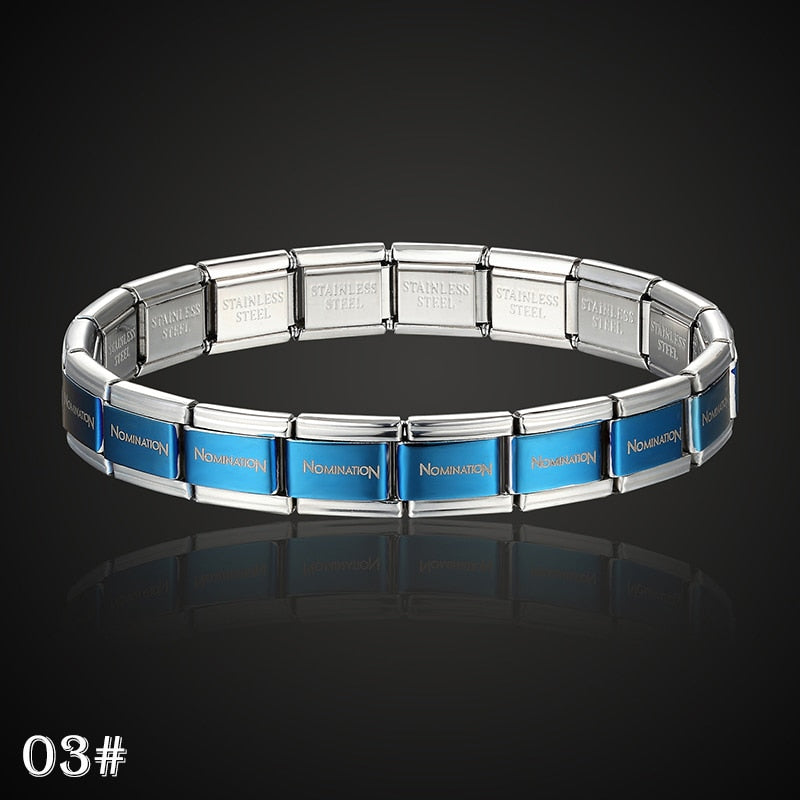 stainless steel bracelet letter and stretch fashion bangle