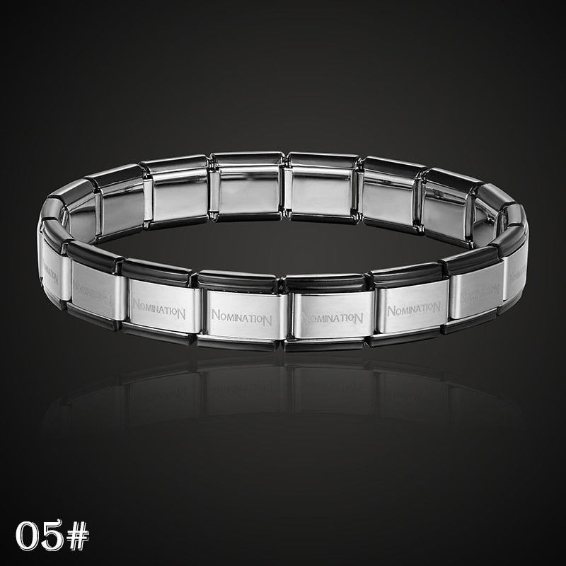 stainless steel bracelet letter and stretch fashion bangle