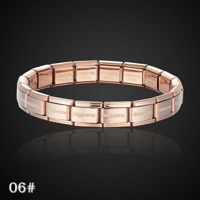 stainless steel bracelet letter and stretch fashion bangle