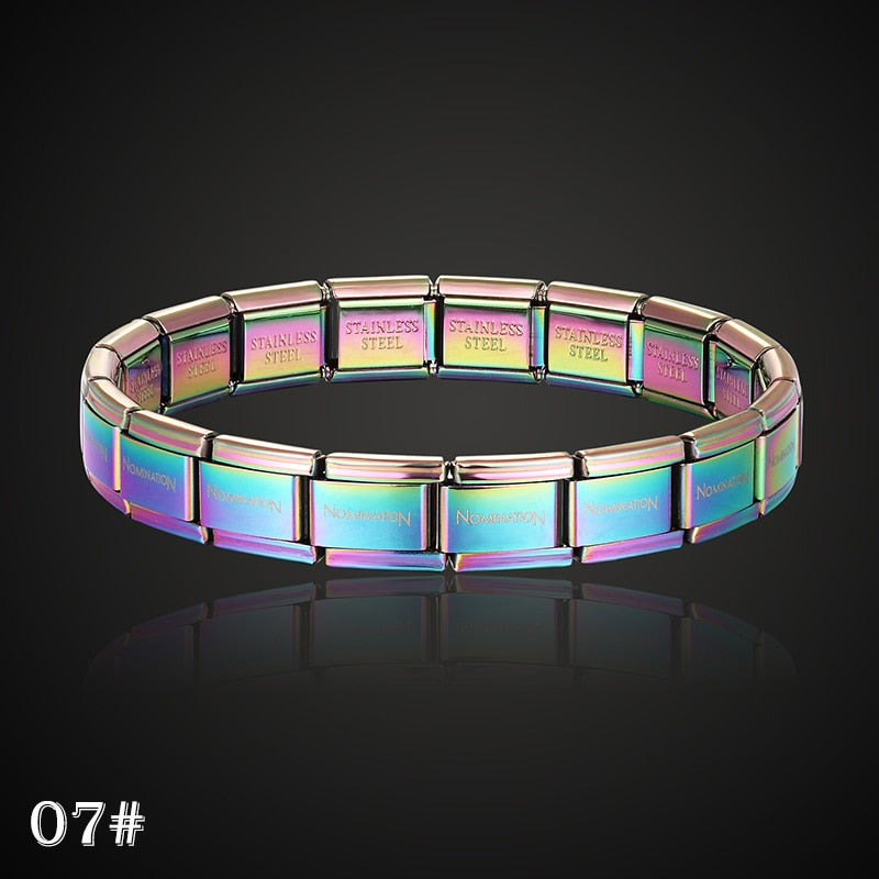 stainless steel bracelet letter and stretch fashion bangle