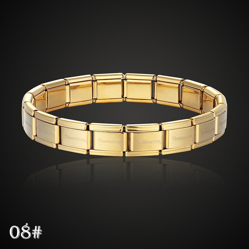 stainless steel bracelet letter and stretch fashion bangle