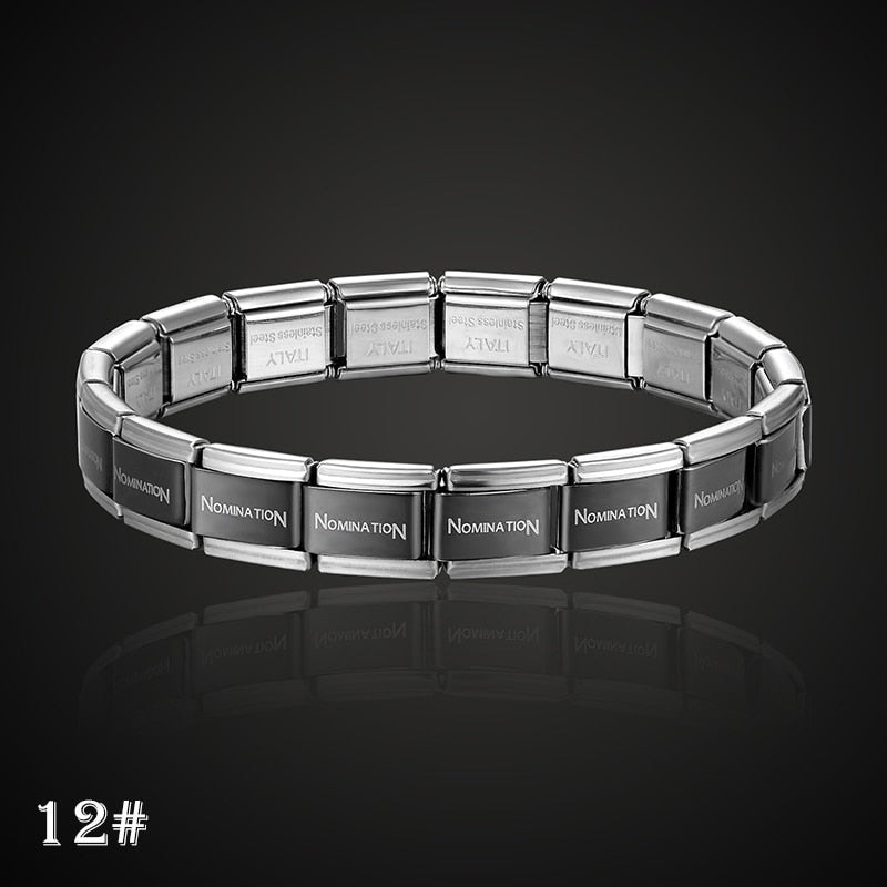 stainless steel bracelet letter and stretch fashion bangle