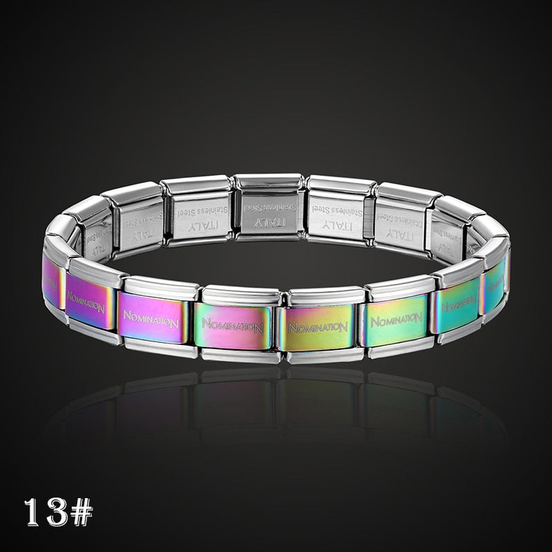 stainless steel bracelet letter and stretch fashion bangle