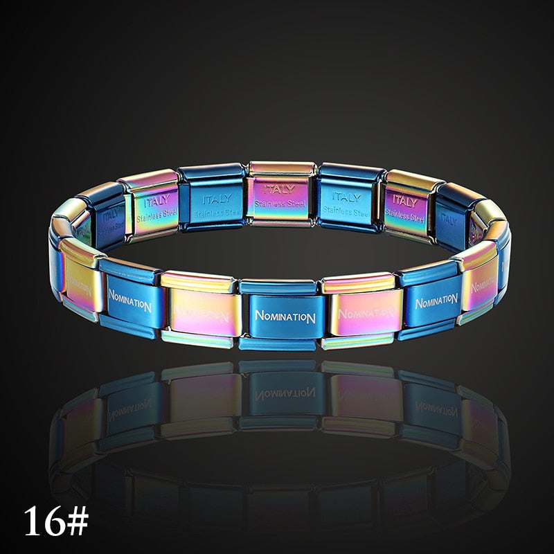 stainless steel bracelet letter and stretch fashion bangle