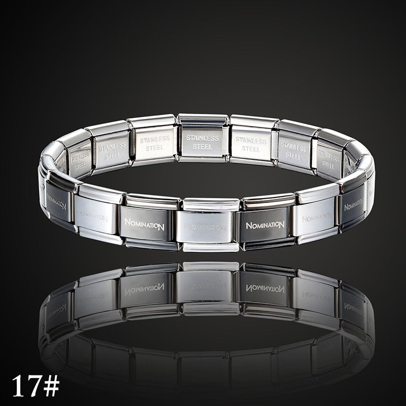 stainless steel bracelet letter and stretch fashion bangle