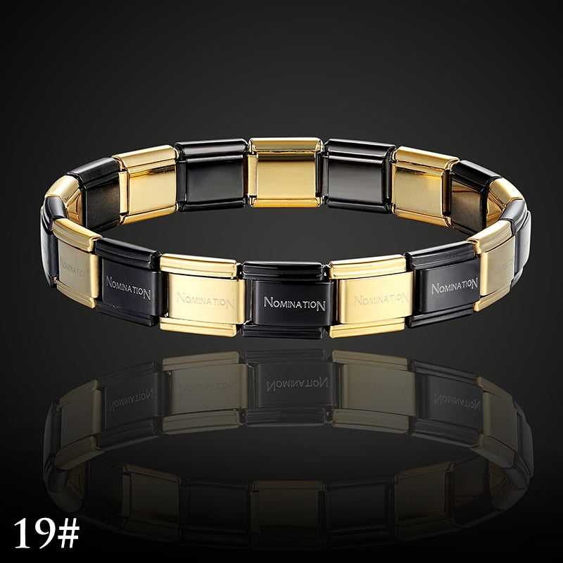 stainless steel bracelet letter and stretch fashion bangle