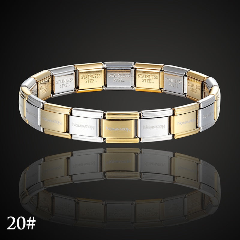 stainless steel bracelet letter and stretch fashion bangle