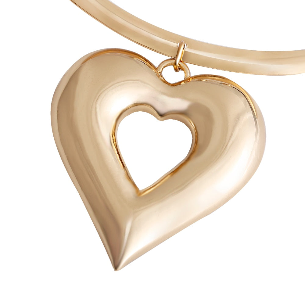 Gold Color Zinc Alloy Boho Choker Necklace Earring Jewelry Sets