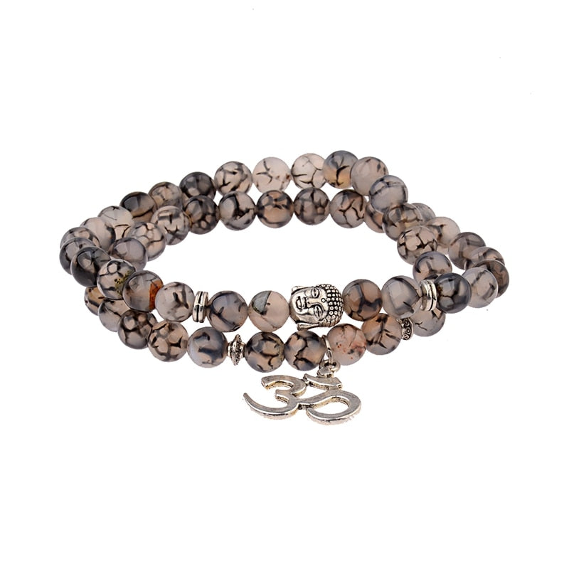 Retro Buddha Bead   Men Black Natural Stone Chakra Bracelets