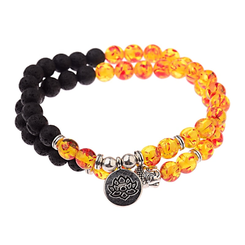 Retro Buddha Bead   Men Black Natural Stone Chakra Bracelets
