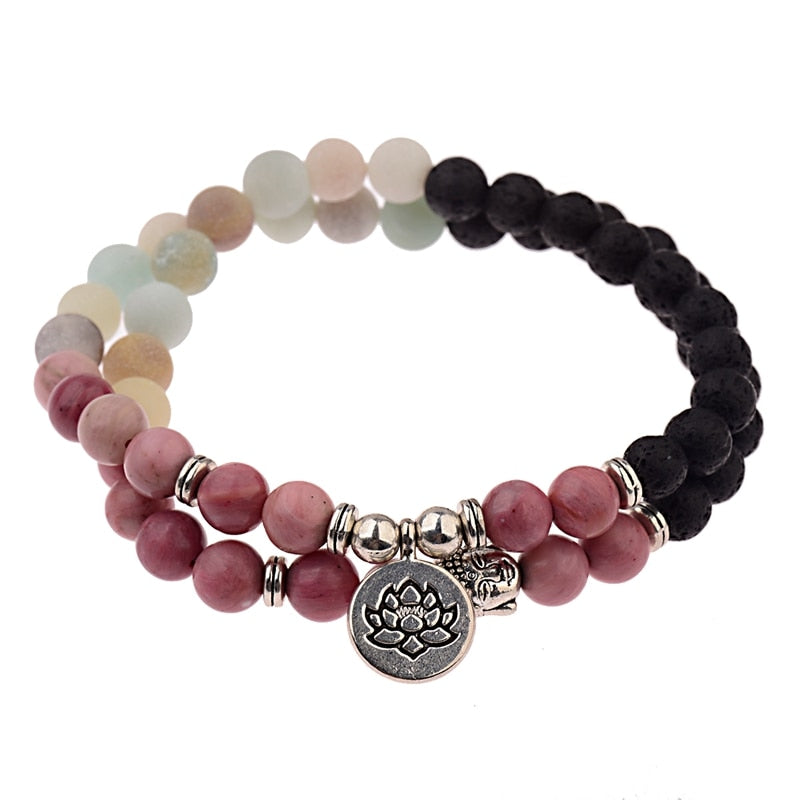 Retro Buddha Bead   Men Black Natural Stone Chakra Bracelets