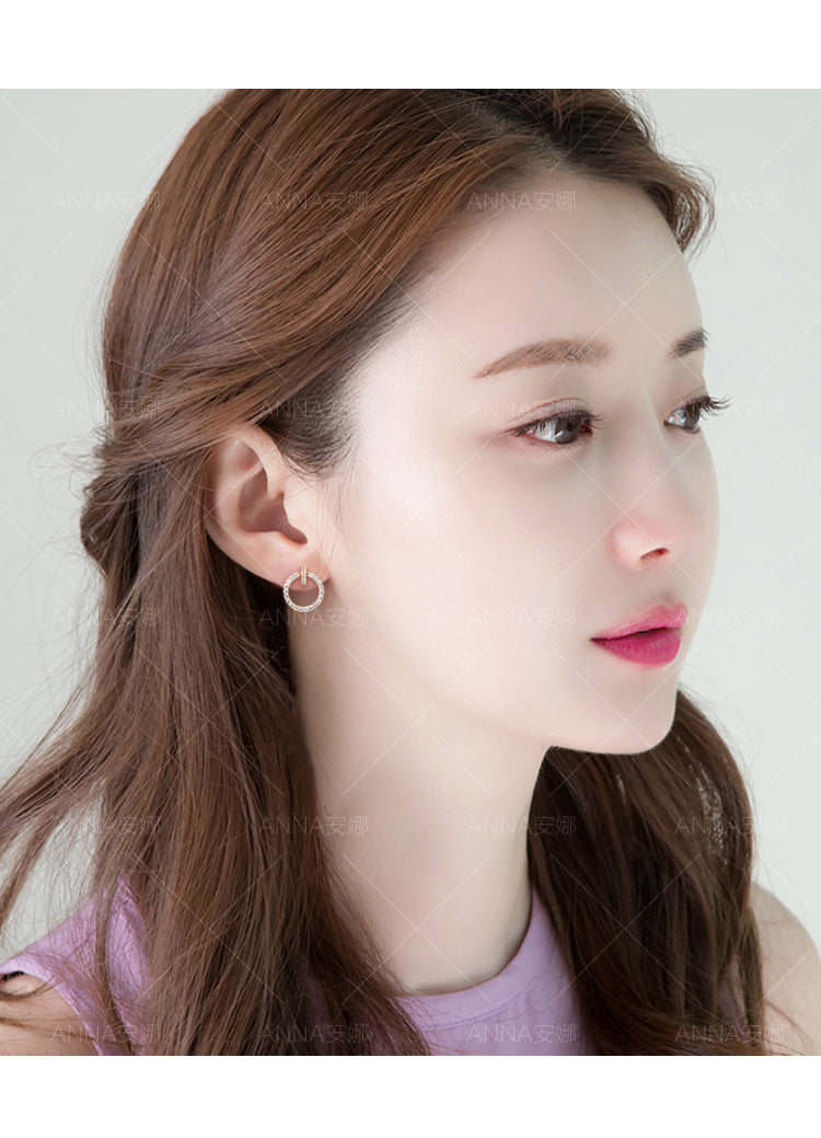 Crystal Cubic Zircon Ear Clips