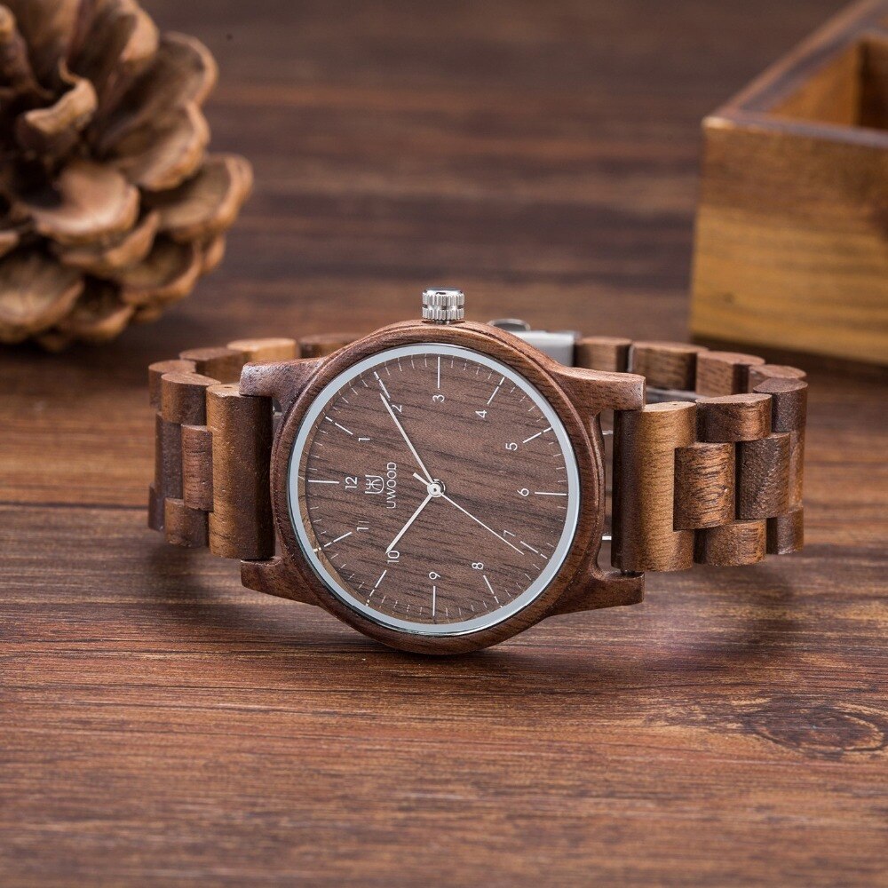 Luxury Women Watch Wood Leather Wristwatches