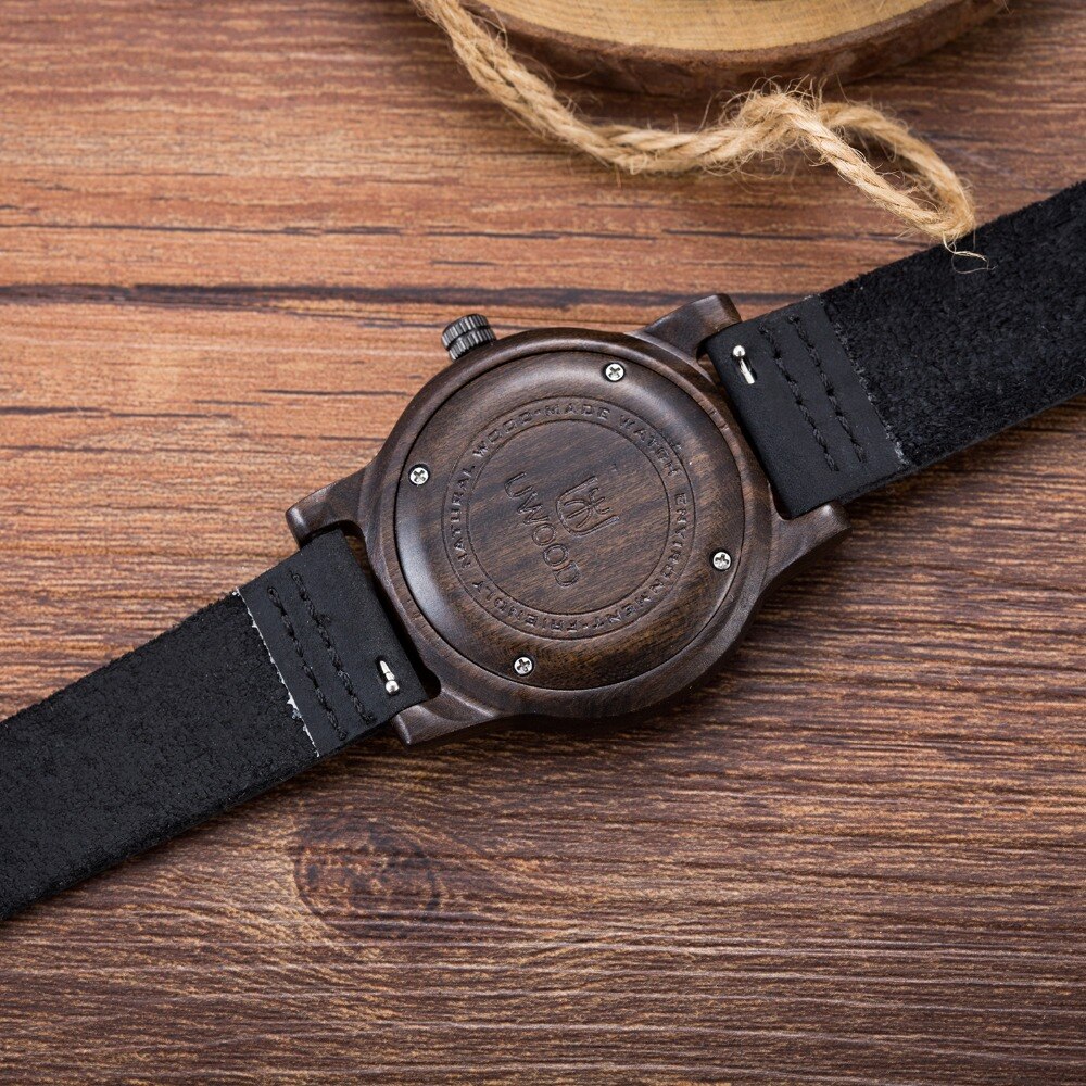 Luxury Women Watch Wood Leather Wristwatches