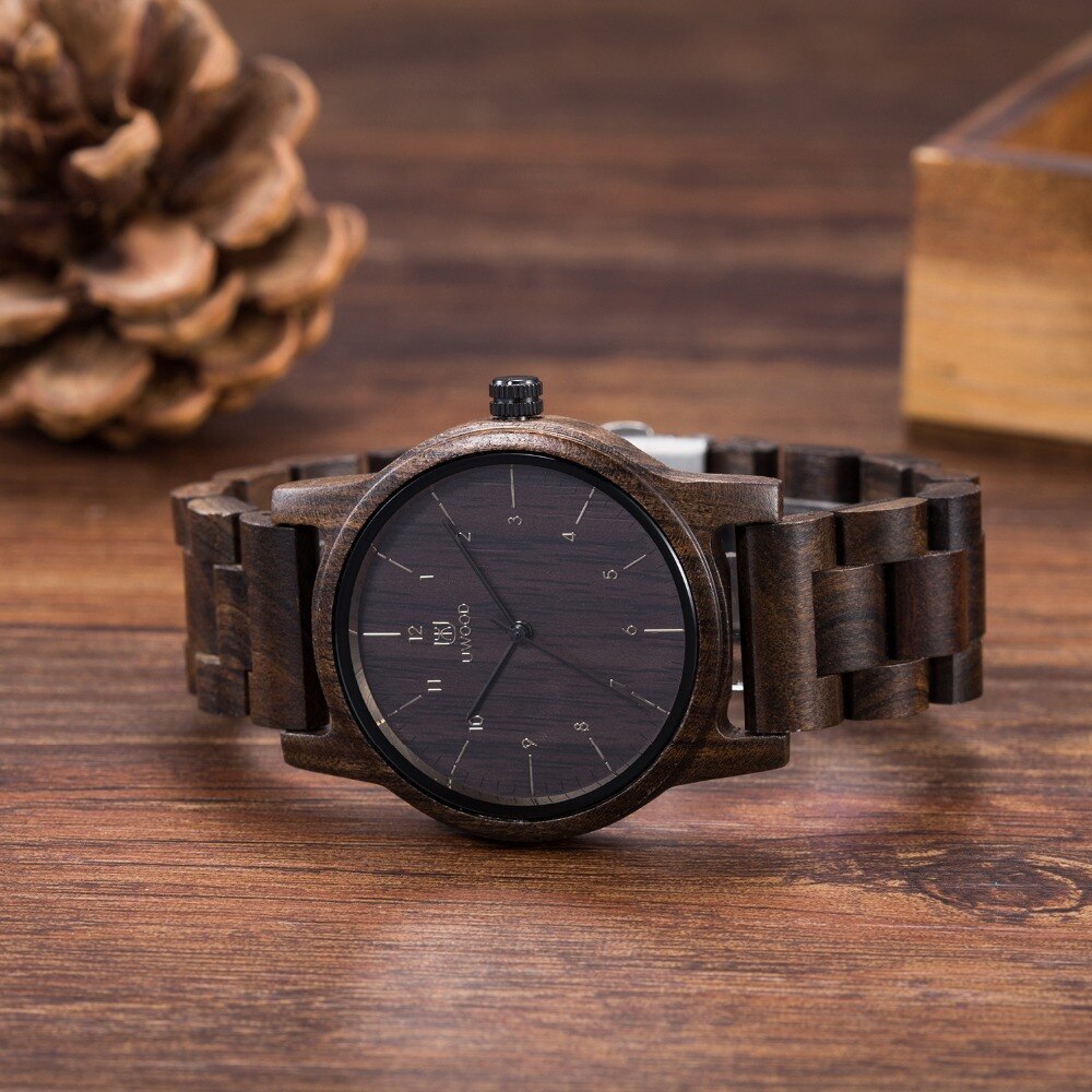 Luxury Women Watch Wood Leather Wristwatches