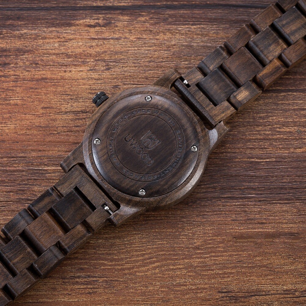 Luxury Women Watch Wood Leather Wristwatches