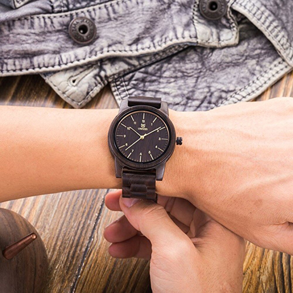 Luxury Women Watch Wood Leather Wristwatches