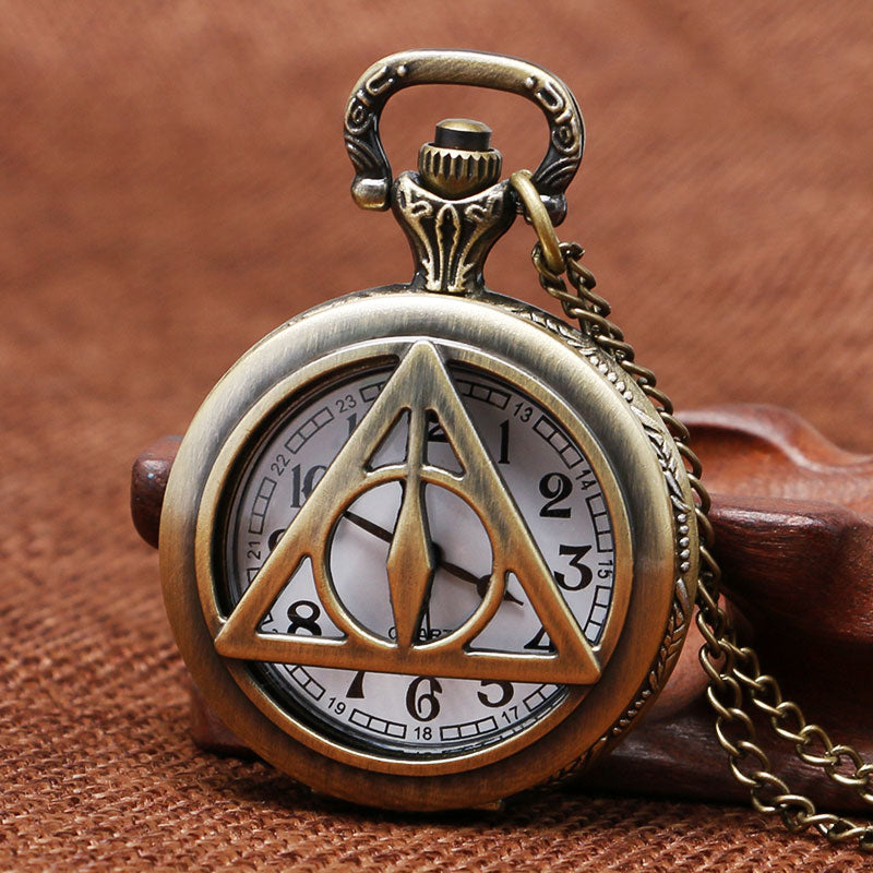 Vintage Design The Deathly Hallows Design Pocket Watch