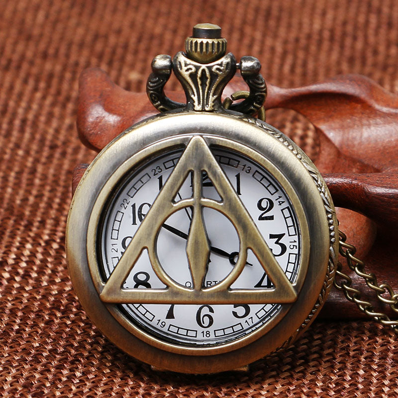 Vintage Design The Deathly Hallows Design Pocket Watch