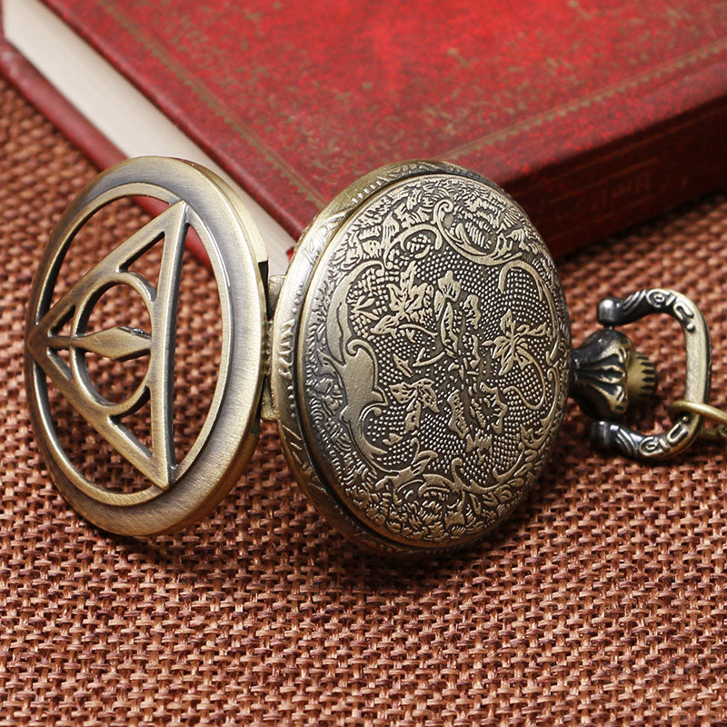 Vintage Design The Deathly Hallows Design Pocket Watch