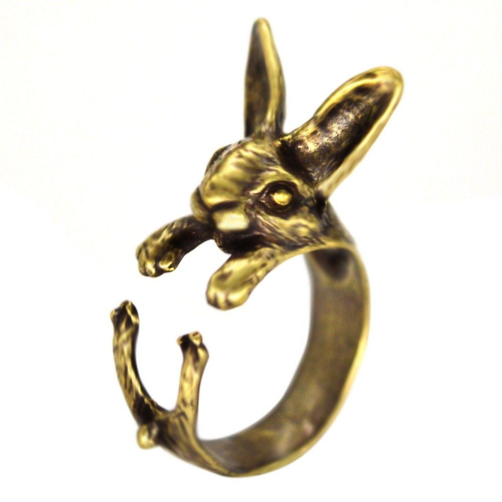 Adjustable Vintage Hippie Chic  Rabbit   Knuckles Rings