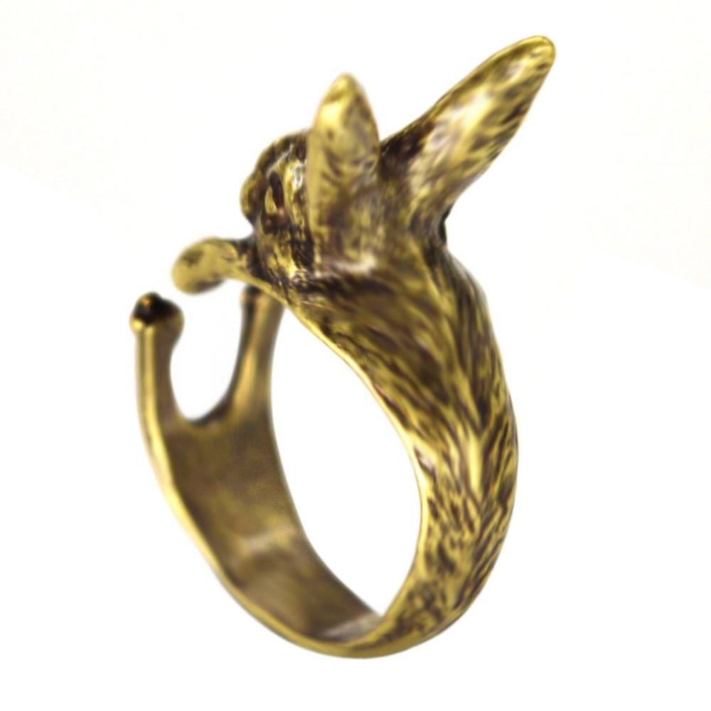 Adjustable Vintage Hippie Chic  Rabbit   Knuckles Rings