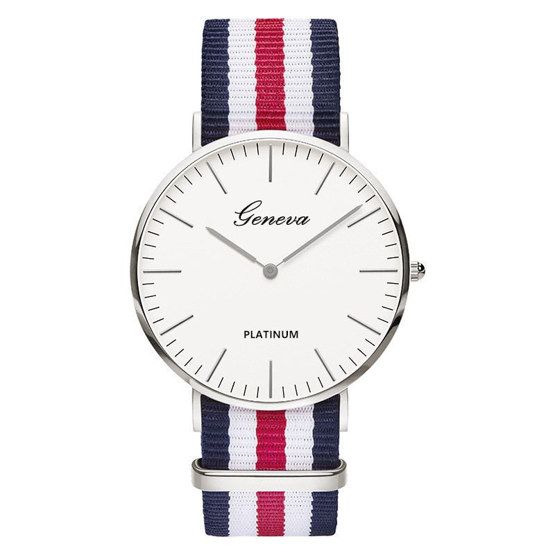 Classic Nylon  Band Top Luxury Couple Quartz Wrist Watch