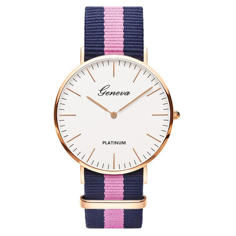Classic Nylon  Band Top Luxury Couple Quartz Wrist Watch