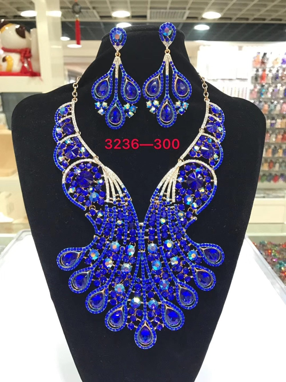 Dubai 24k Gold Big  Women Wedding Long Necklace Ethiopian Set