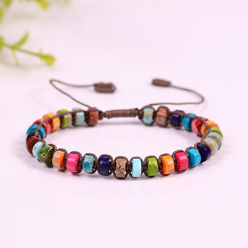 Handmade Multi-layer Natural Stone Beaded Bangle