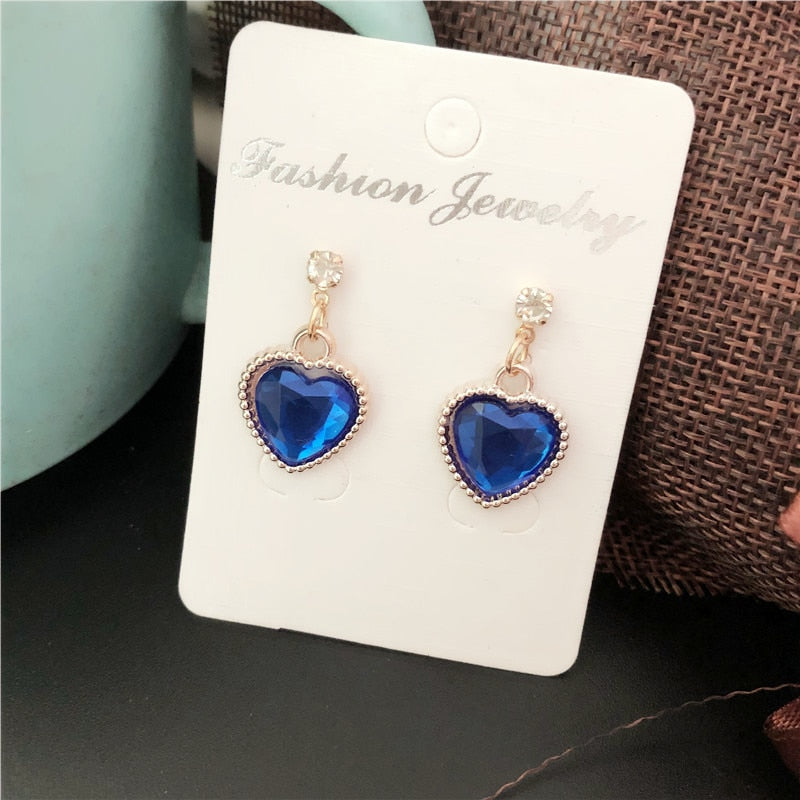 Black Velvet Leather cute love heart Choker Necklace Jewelry Sets