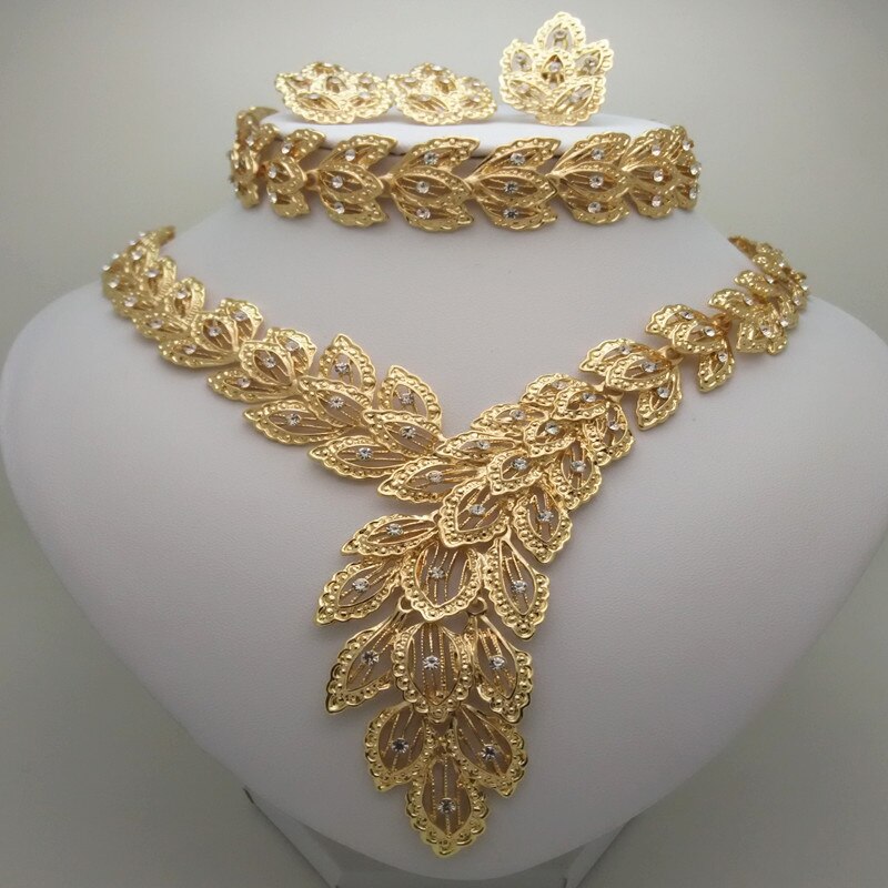 Nigerian gold Color jewelry set