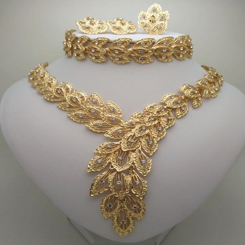 Fashion Dubai jewelry set Nigerian gold Color jewelry set