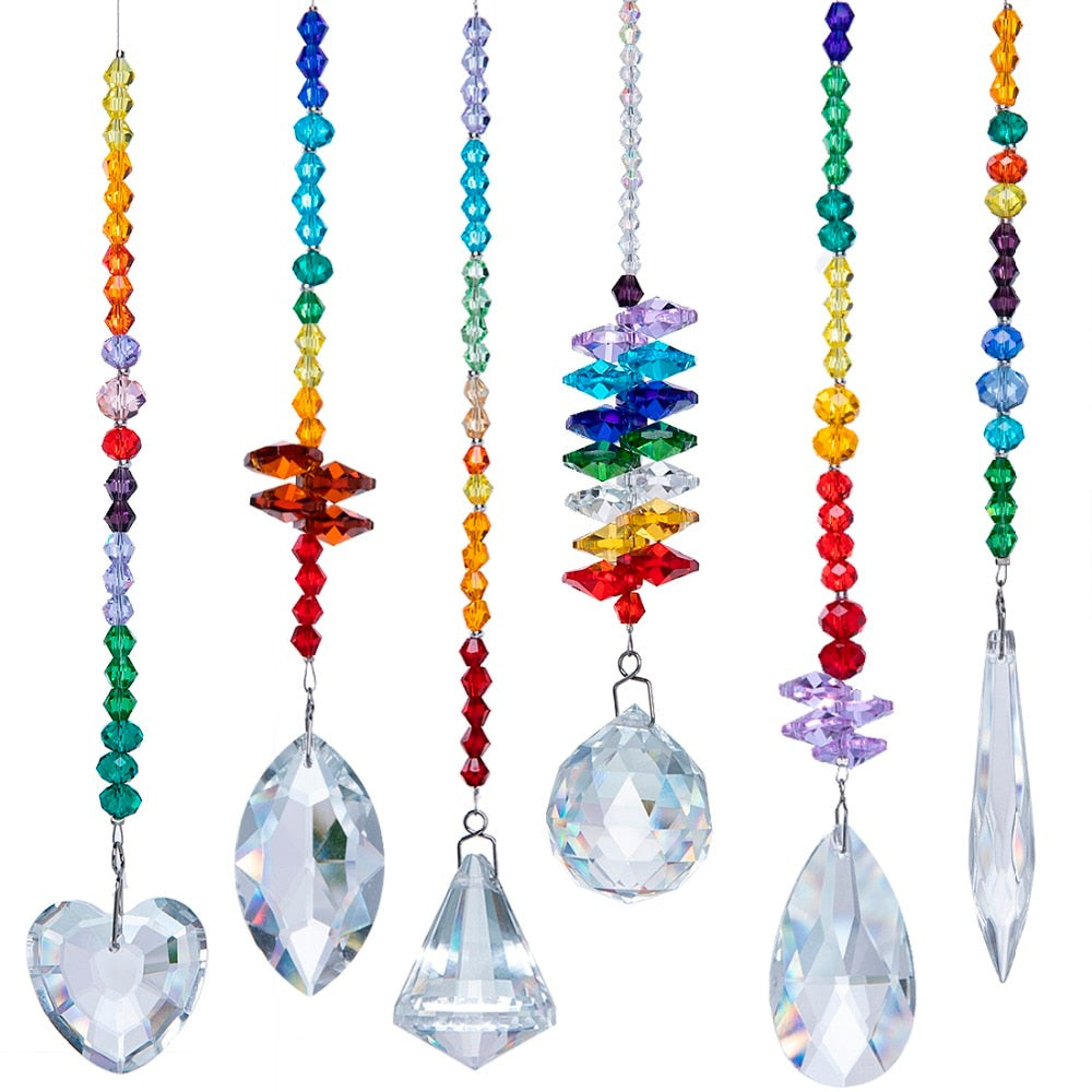 Colorful Crystal  Hanging Ornament Chakra Crystal Pendants