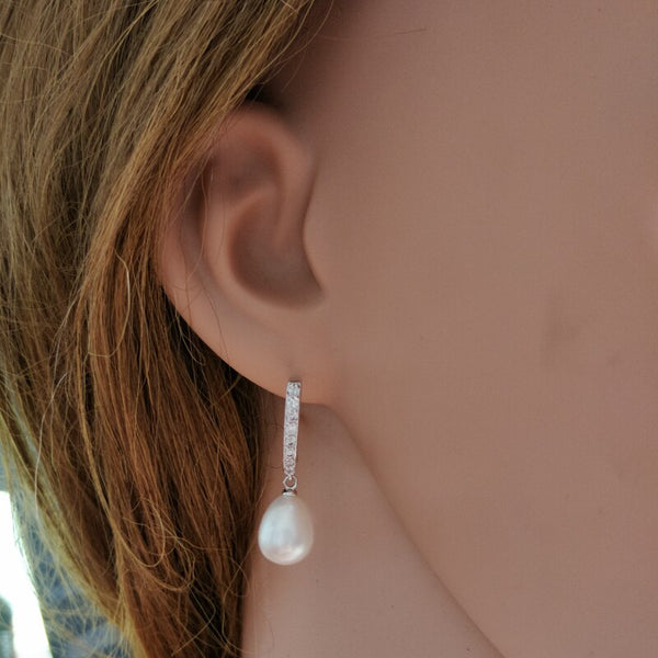 Fashion Real Natural Freshwater Pearl Jewelry Earrings