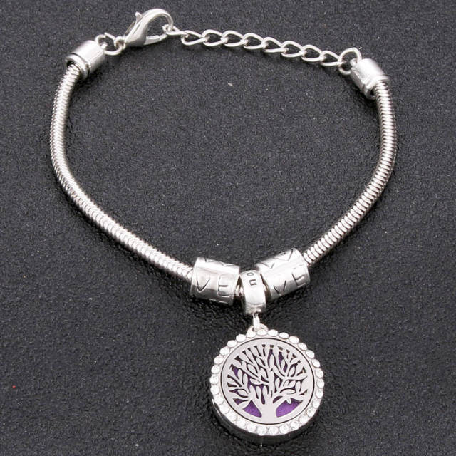 Tree of Life Full zircon Locket Bracelet Bangle