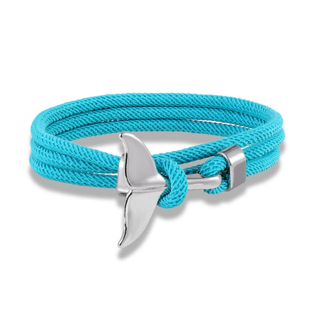 Fashion Whale Tail Anchor Bracelets